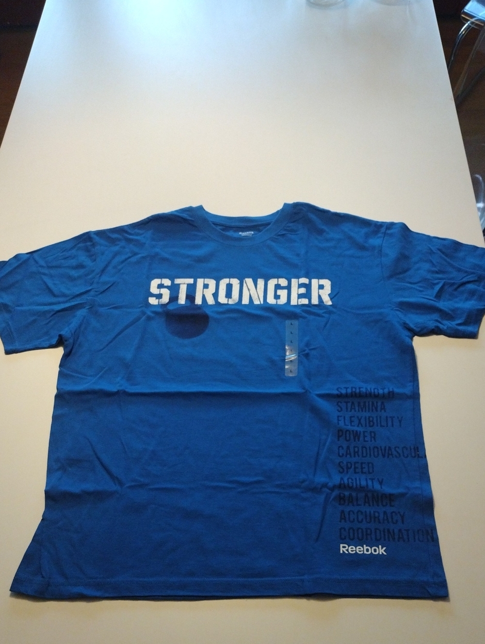 Reebok Men’s Blue STRONGER Graphic Tee